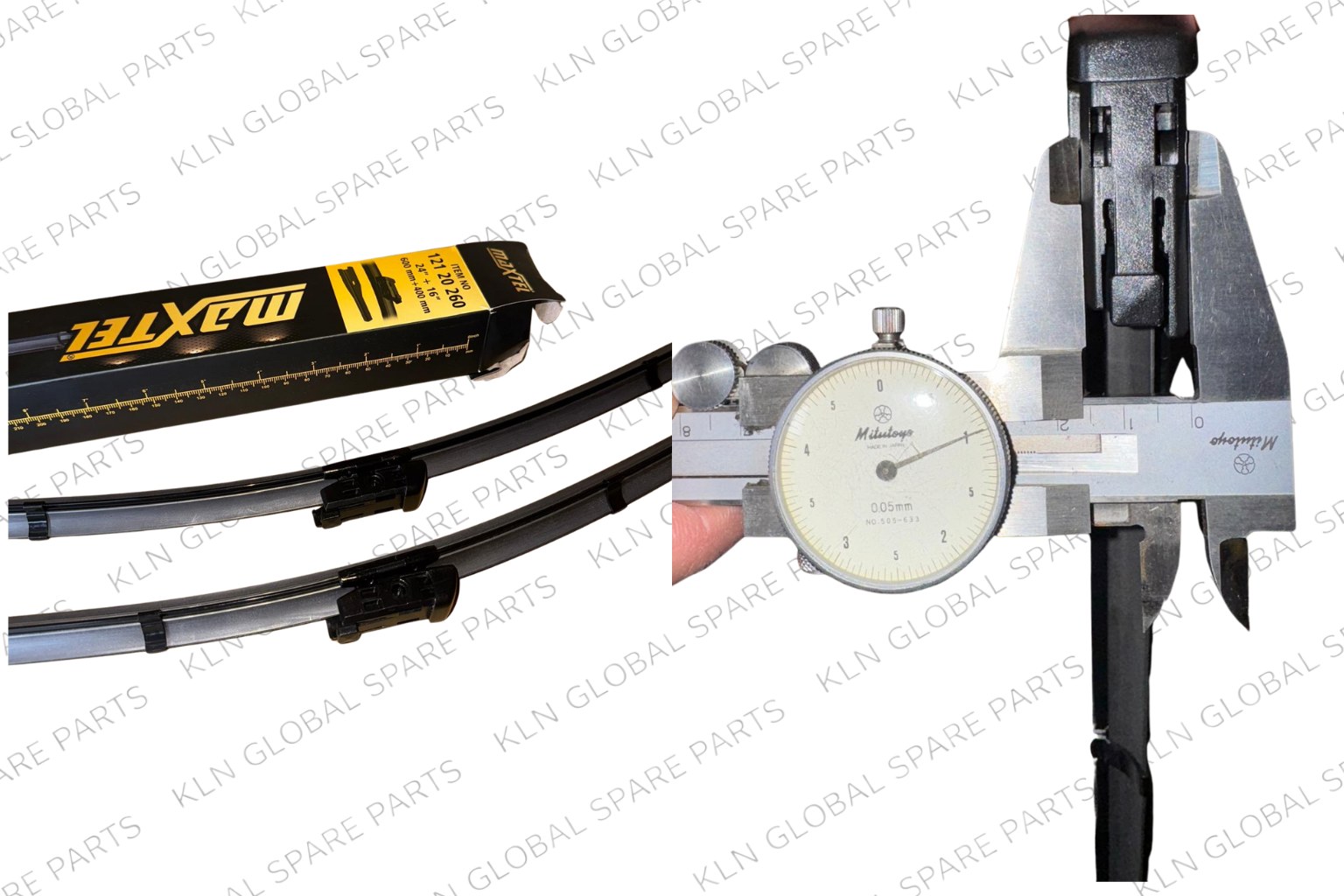 Banana Type Wiper Blade Set (24" + 16") for Skoda Fabia & Rapid // 90454 12120260 