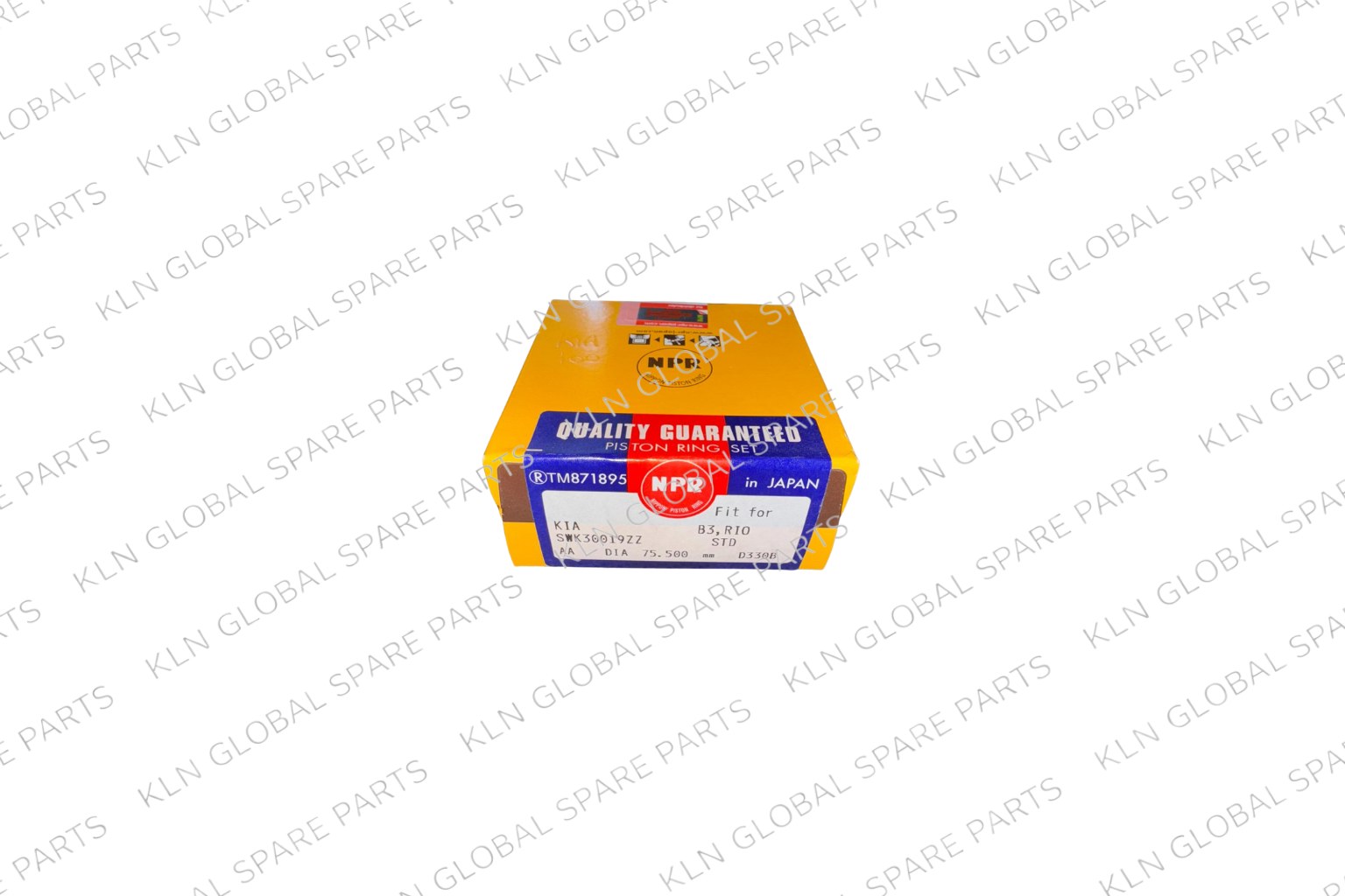 Engine Piston Ring Set (75.50 mm STD) for Kia Rio 1.3 A3E / 1.5 A5D Engine